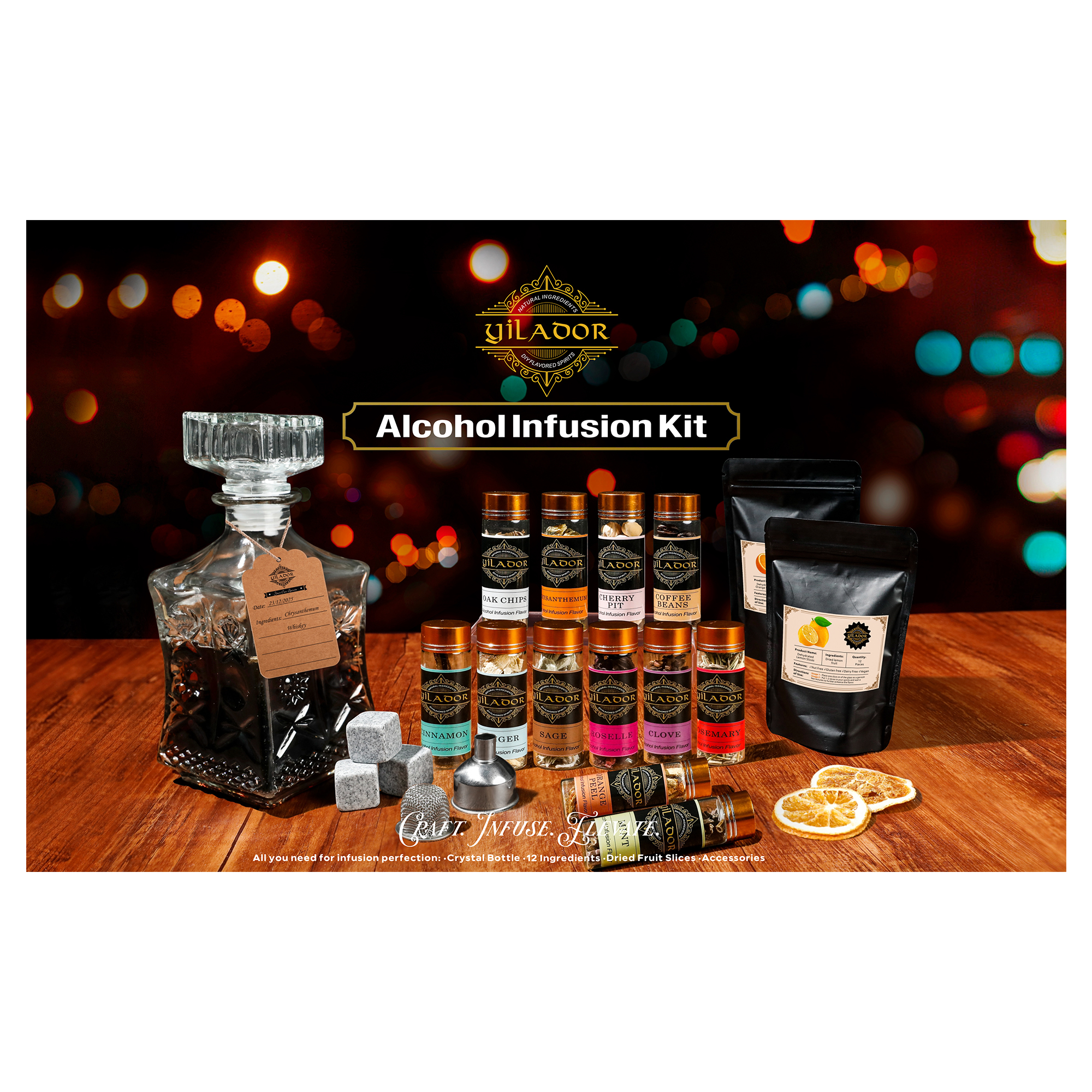 SY4 DIY Alcohol Infusion Kit, Make Your Own Flavored Spirits at Home ...