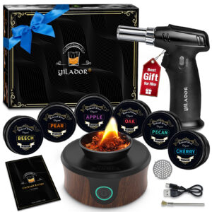 SY1 Electric Whiskey Smoker Kit with Torch, Beat Whiskey Gifts for Men (Butane Not Included)